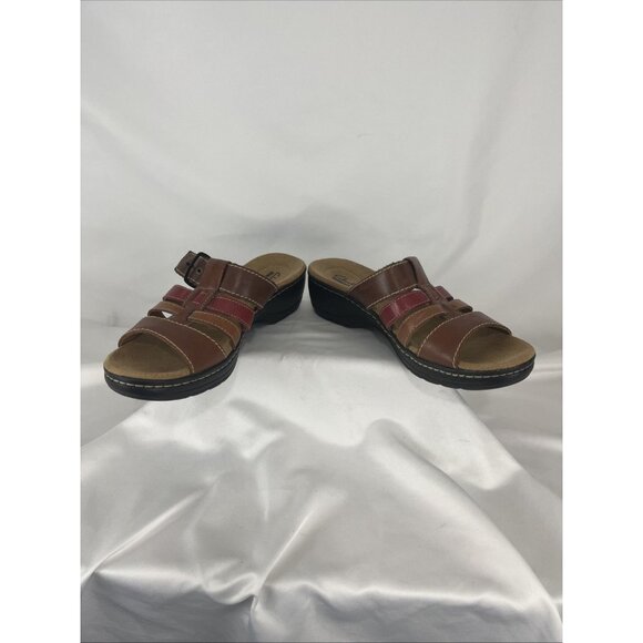 Clarks Leather Step-In Stappy Sandles Womens Size 8 - Picture 6 of 9